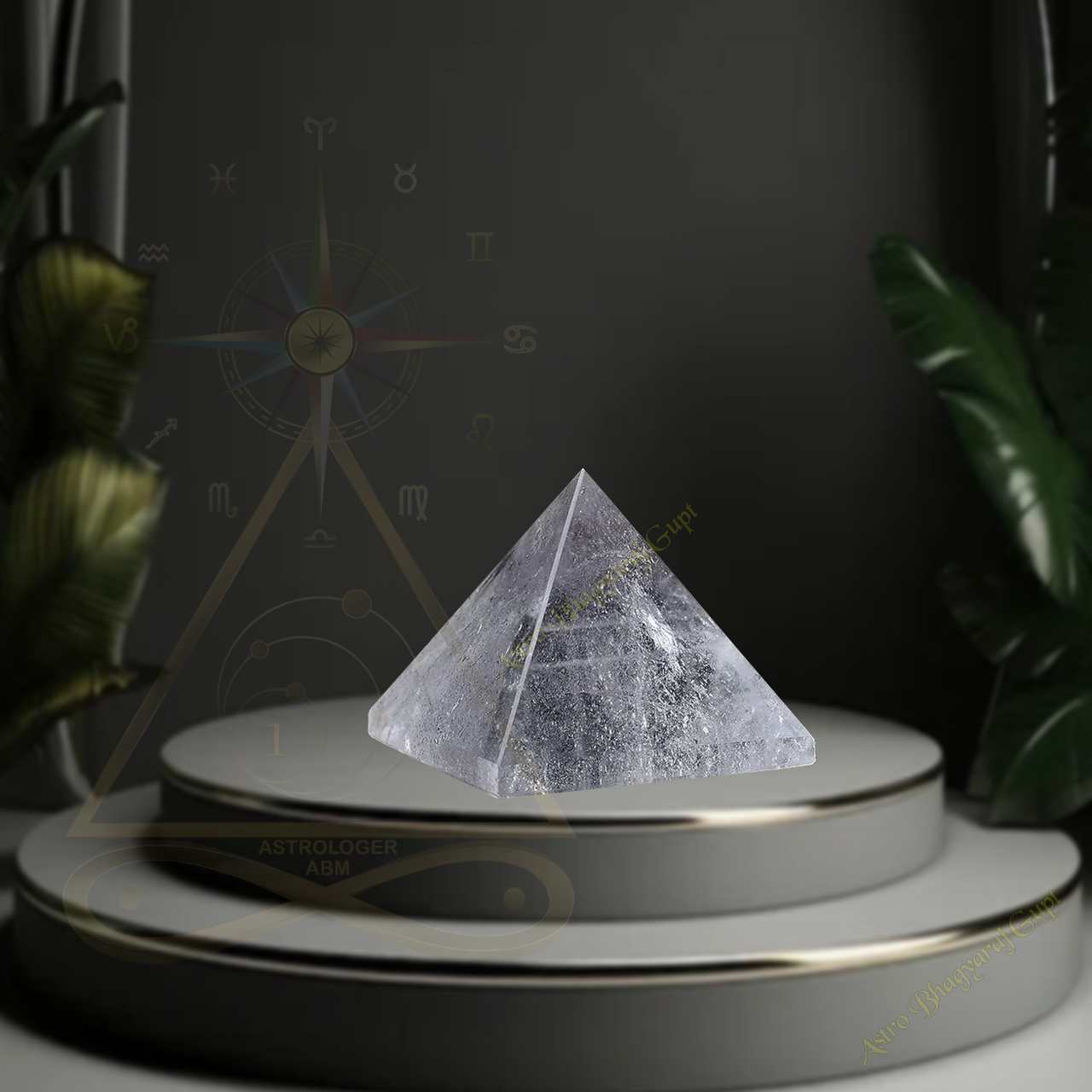 Clear Quartz Stone Pyramid