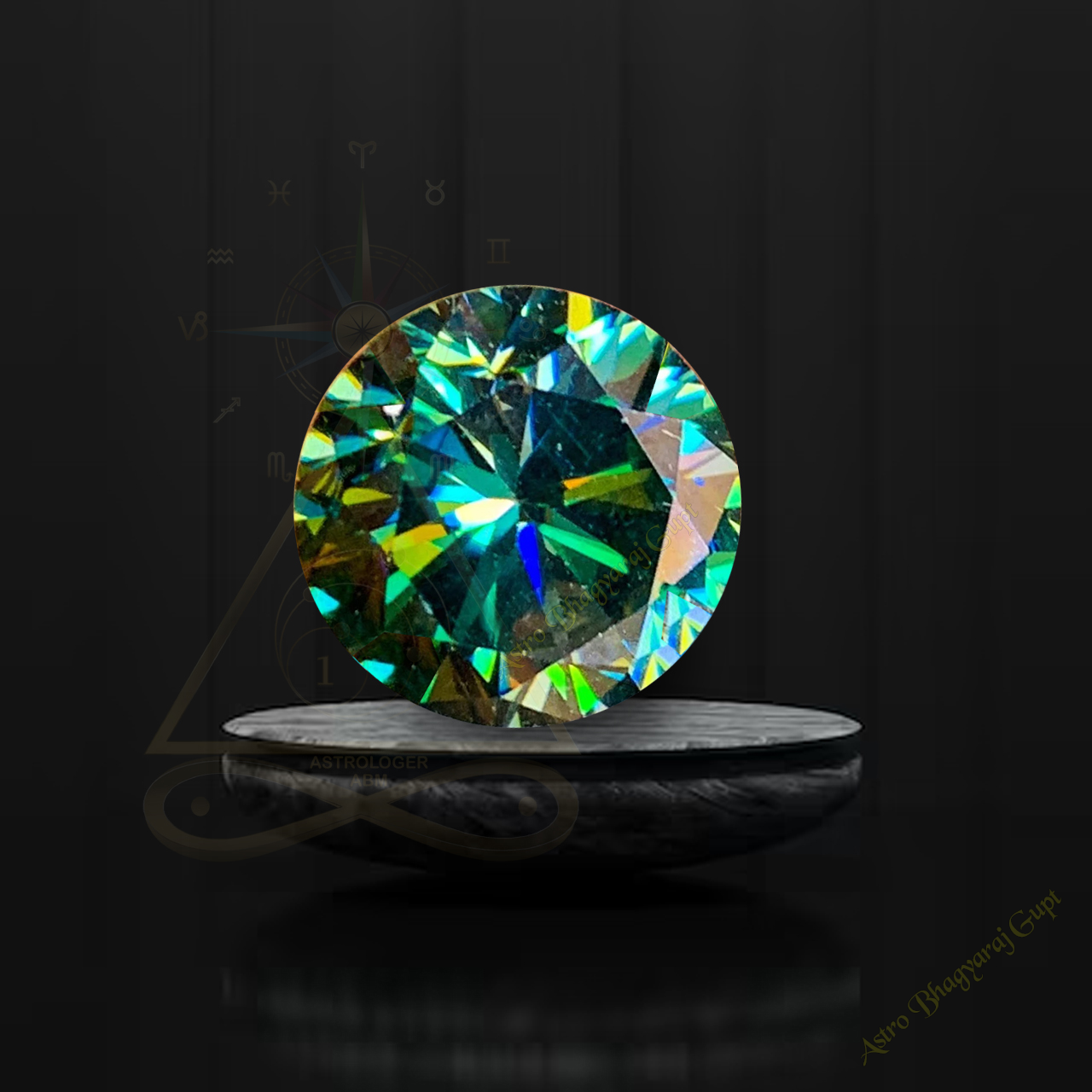 Moissonite Libra Sign  