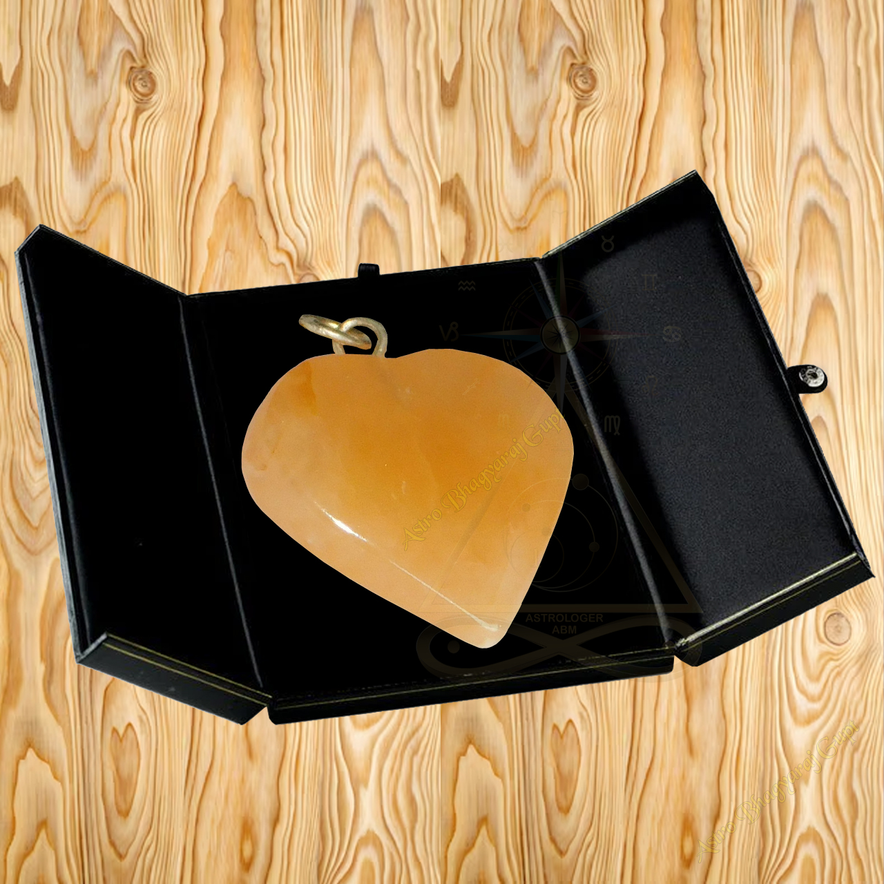 Peach Moonstone Heart Pendant