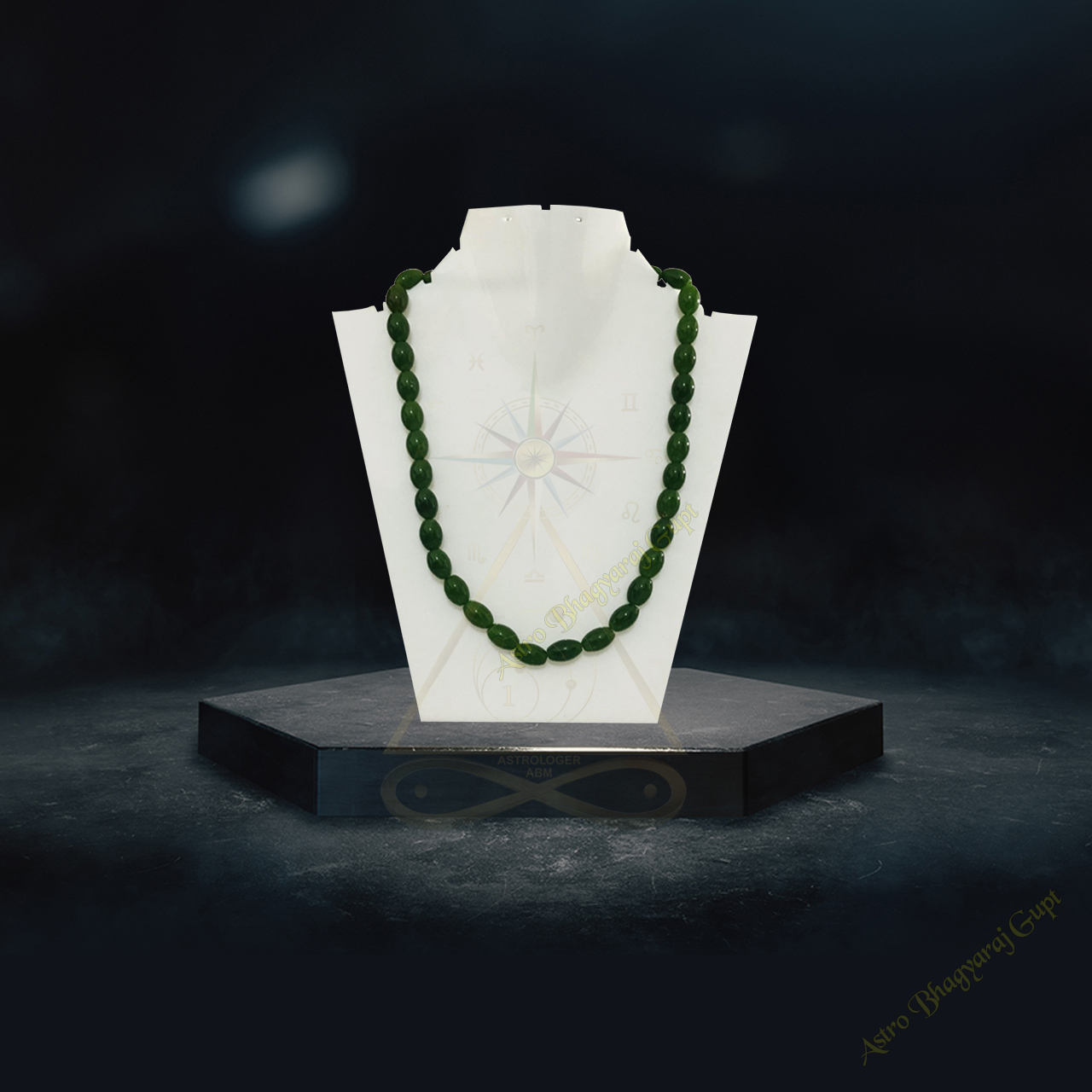 Green Jade Stylish Mala
