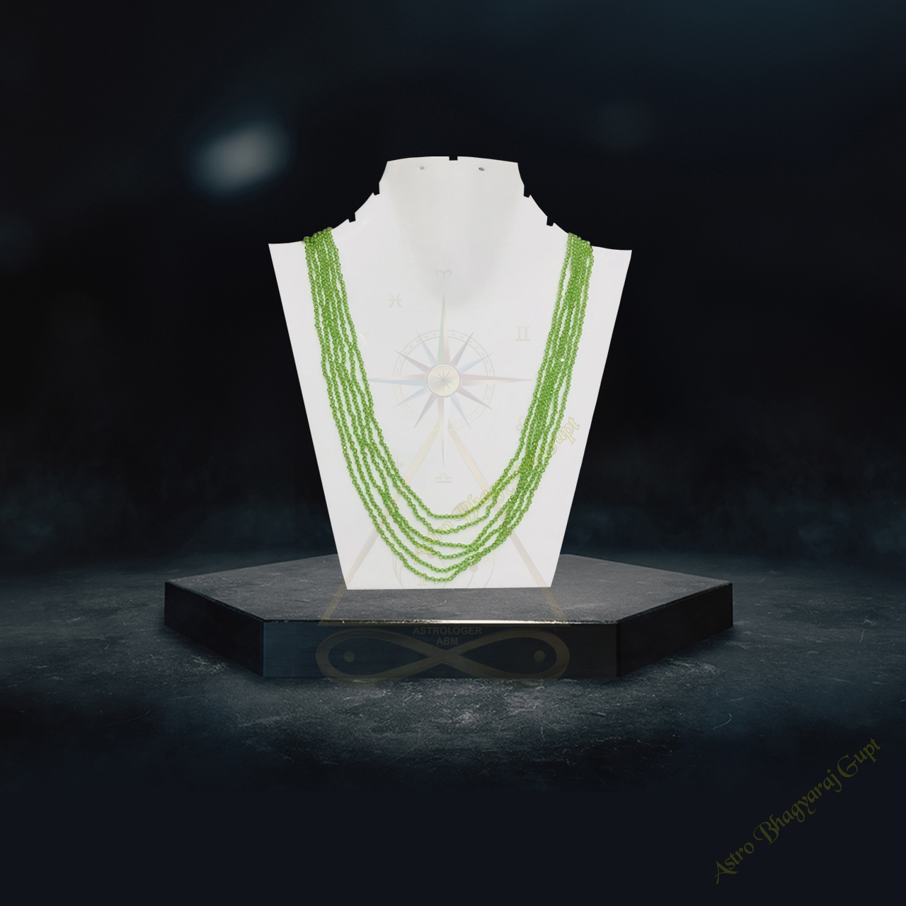 Green Aventurine Original Small Beads Diamond Cut Stylish Haar Mala