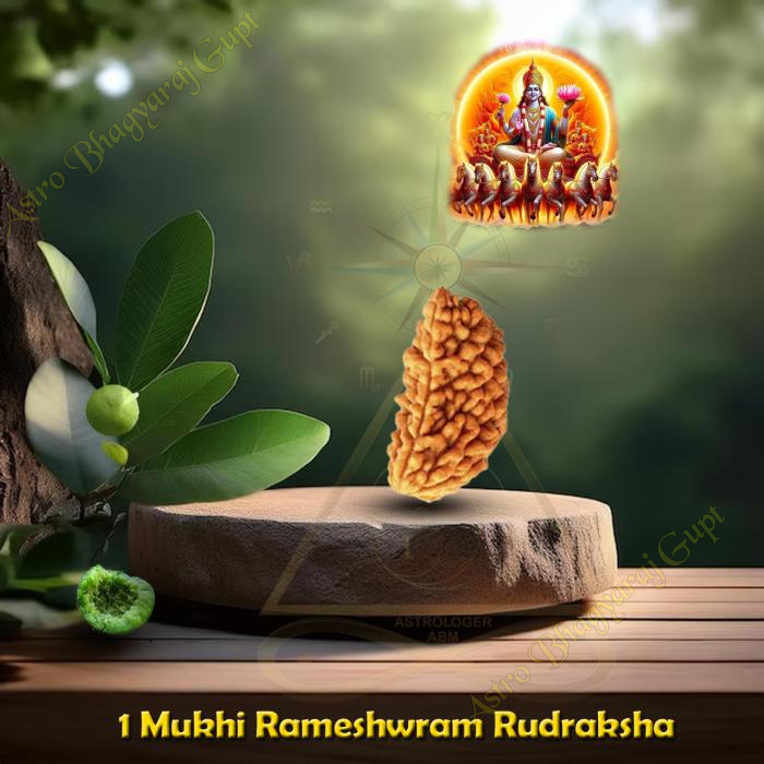 1 Face Natural Nepal Rudraksha Half Moon