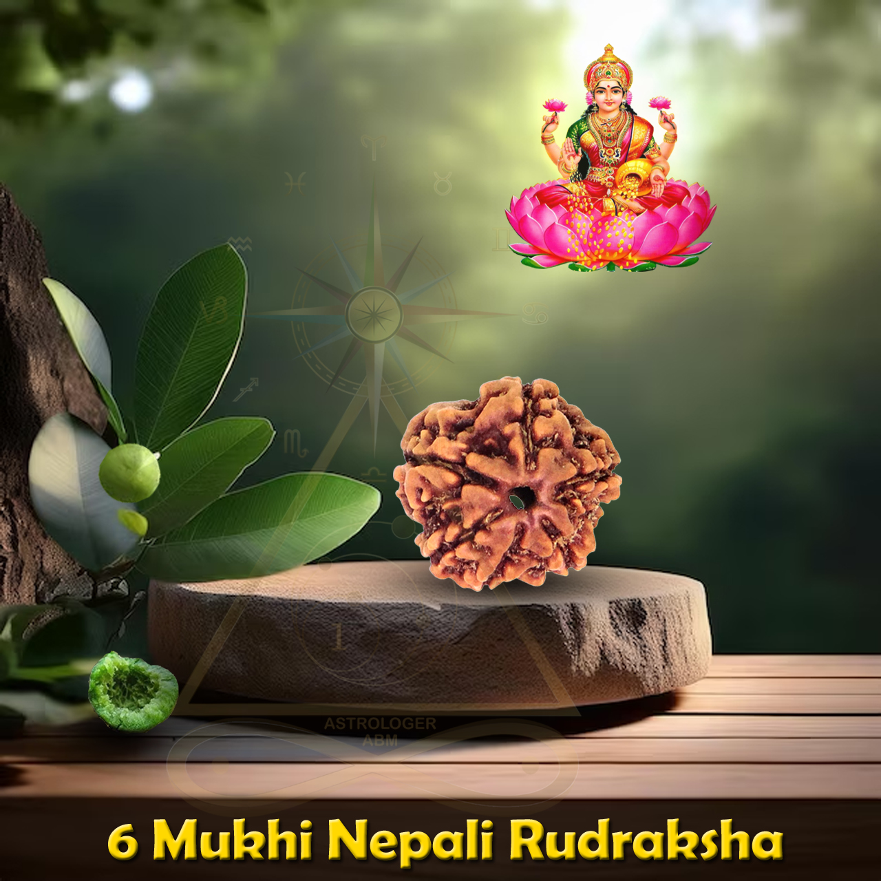 6 Face Natural Nepal Rudraksha 18-19mm