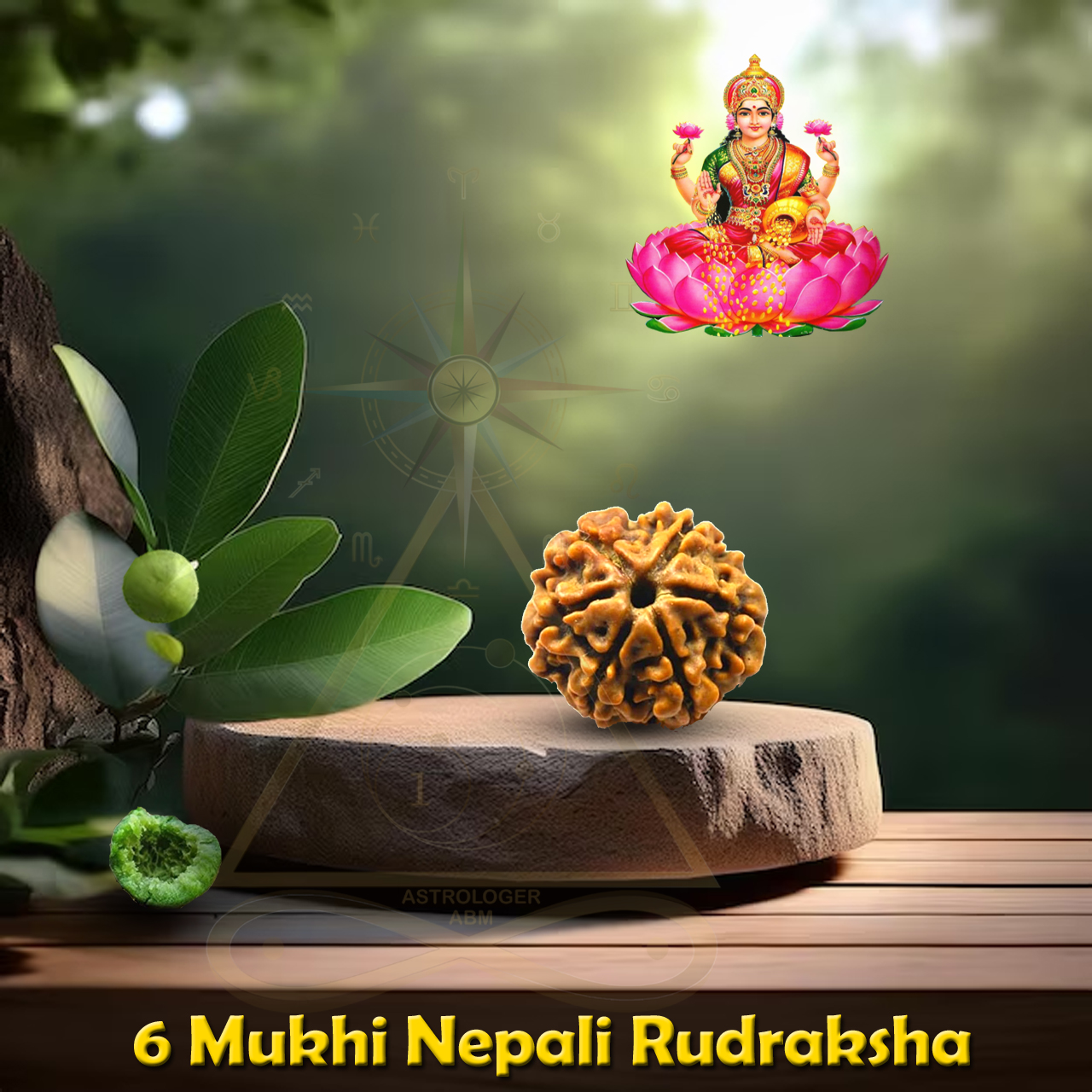 6 Face Natural Nepal Rudraksha 16-17mm