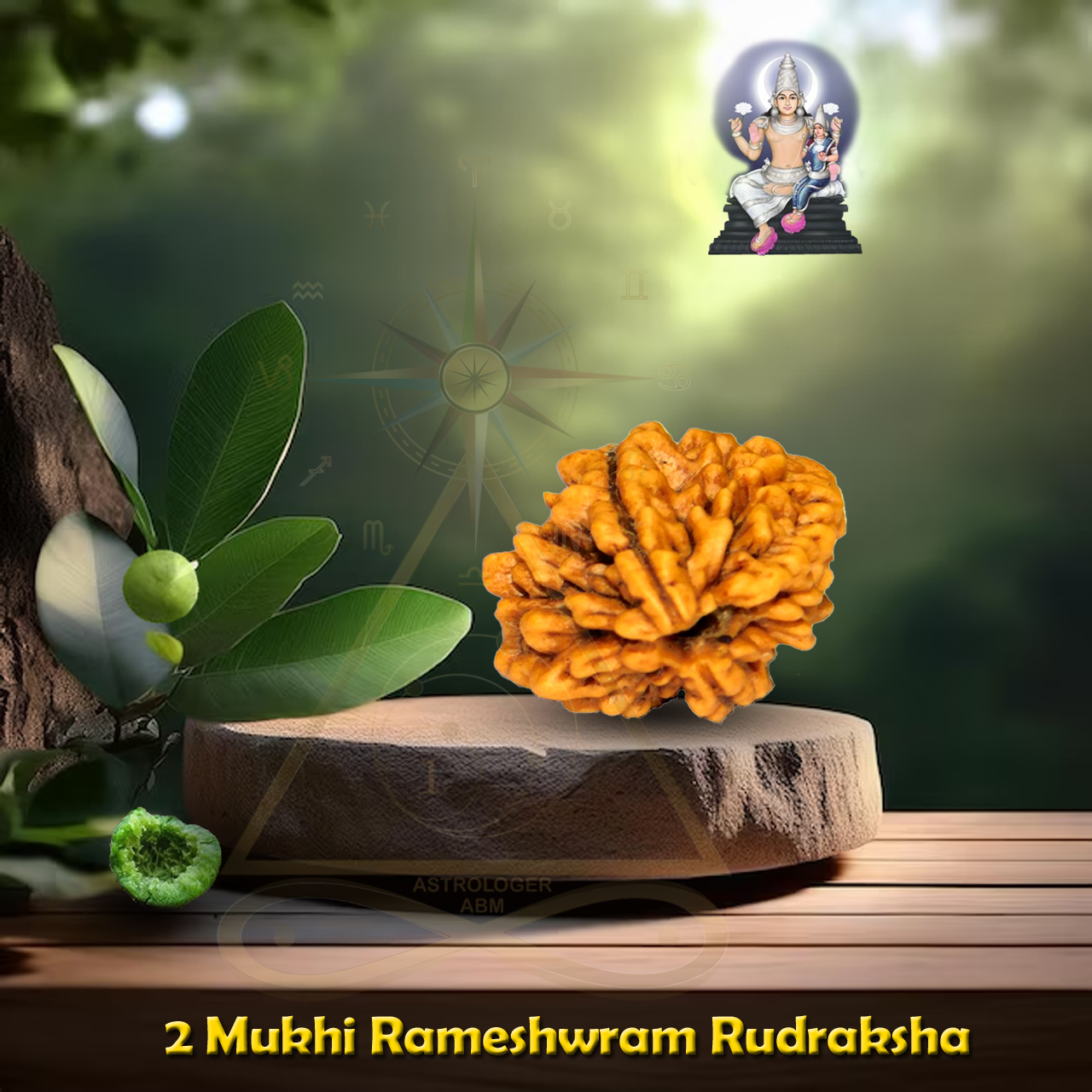 2 Face Natural Rameshwram Rudraksha